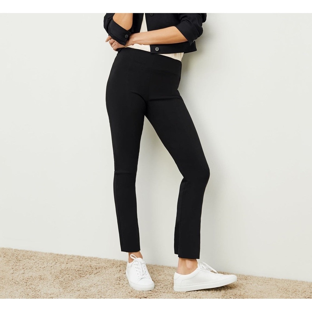 MM Lafleur Foster Cigarette Pant Womens 6 Black PowerStretch Slim Ankle $229